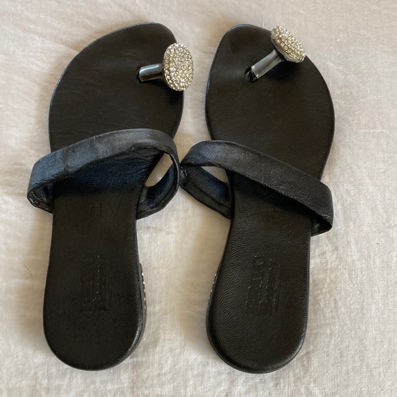 Black leather Bravo by Browns sandals size 37 - Picture 1 of 8